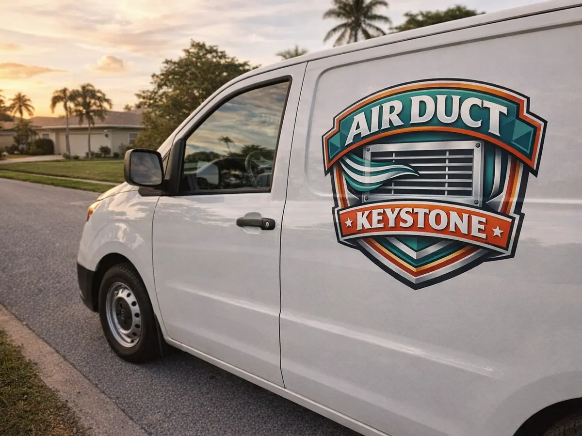 Service van arriving on a Tampa, FL street — local same-day coverage